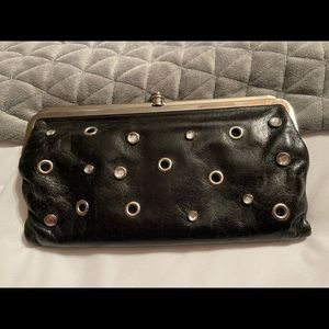 HOBO Lauren Black Studded Wallet